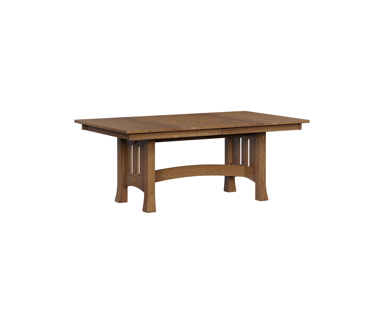 Olde Century Trestle Table Solid Top QSWO FC 42000 Almond QSWO FC 42000 Almond 1