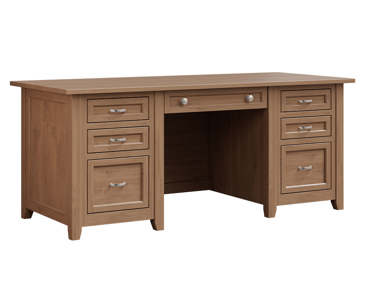 PD 7432 LN Woodworking Premier Desk 1