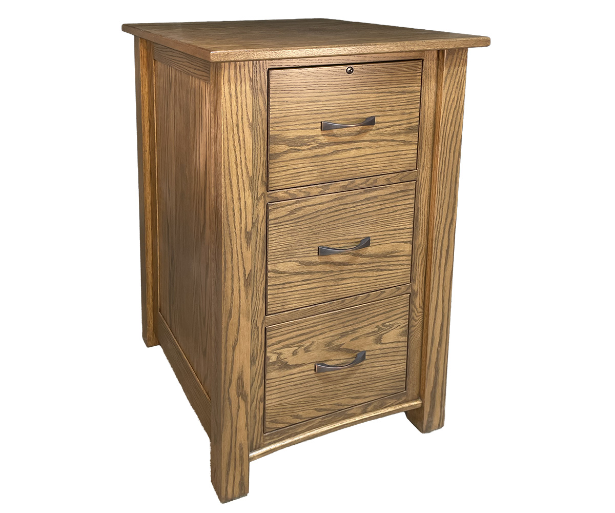 Trenton 3 Drawer File cabinet oak edit