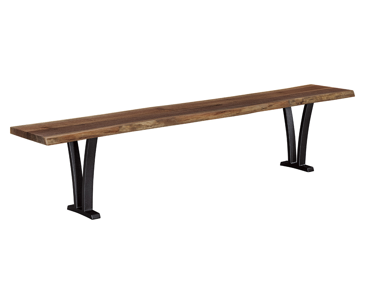 WPW Live Edge Bench Pagosa Bench Base 1