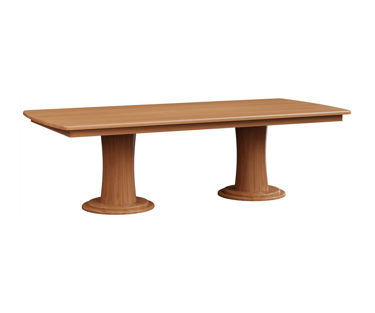 West Point Woodworking Alana Double Pedestal Table Brown Maple FC Harvest Brown Maple FC Harvest 1