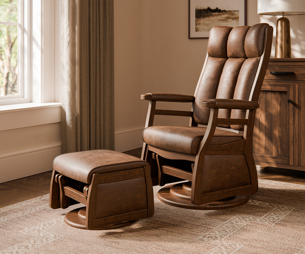 Paris High Back Swivel Glider - Image 4