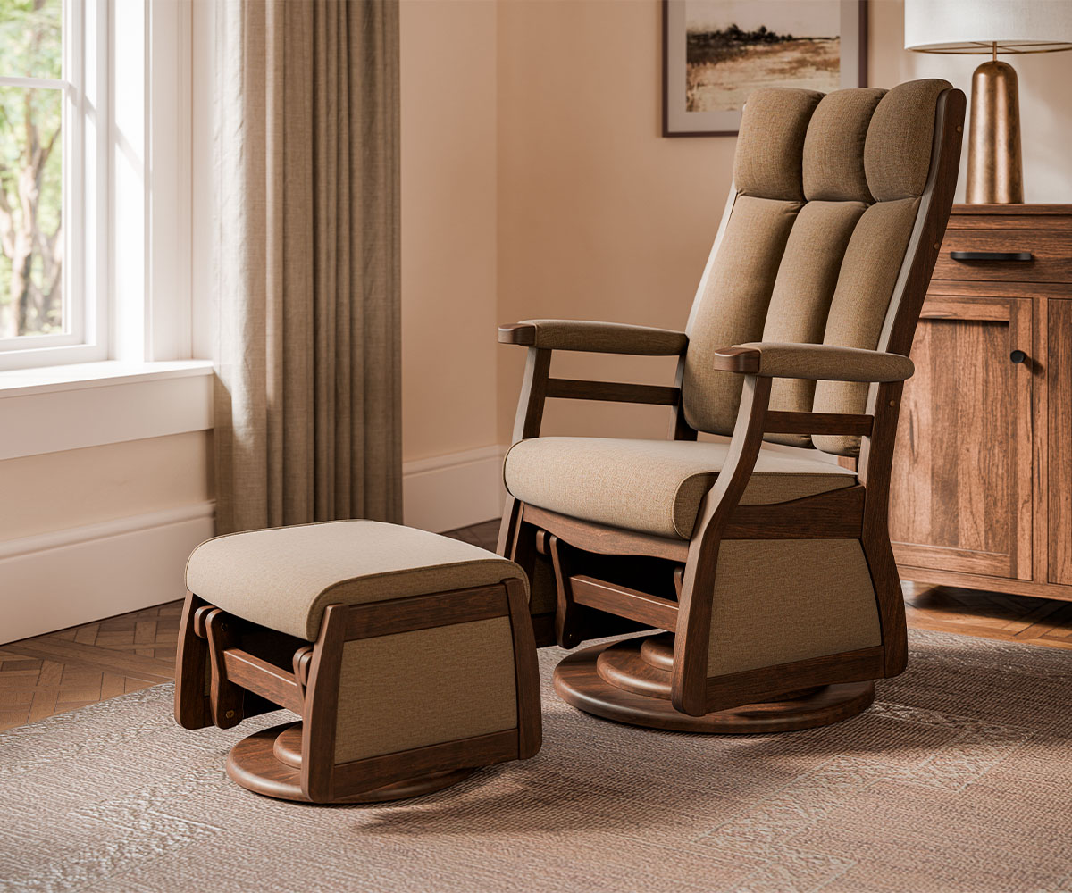 Paris High Back Swivel Glider - Image 3