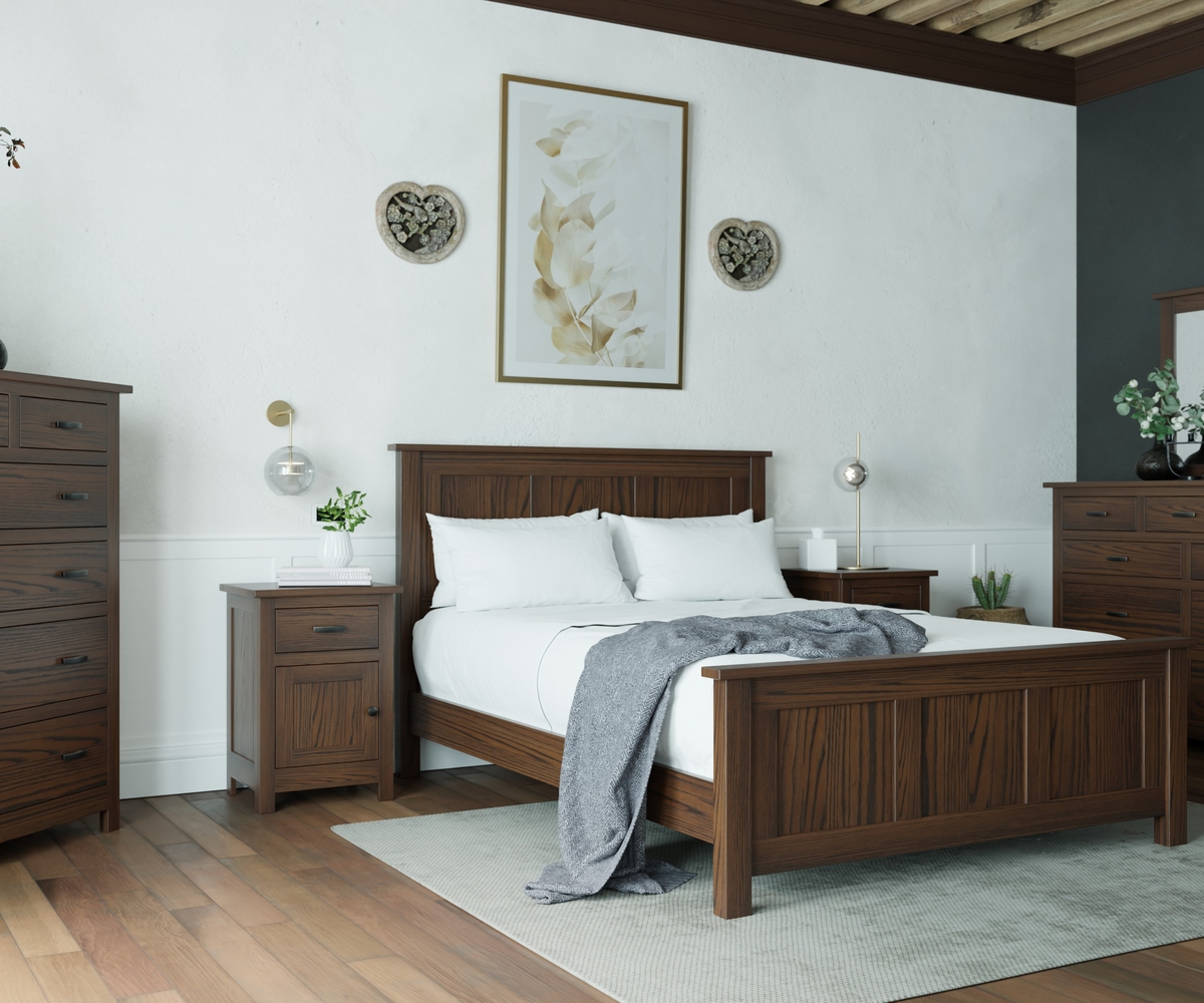 Flush Mission Room Setting Red Oak OCS Cappuccino