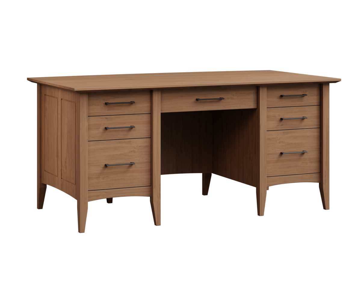 Forks Valley Woodworking Atalntic 470 Desk Brown Maple FC Sandstone