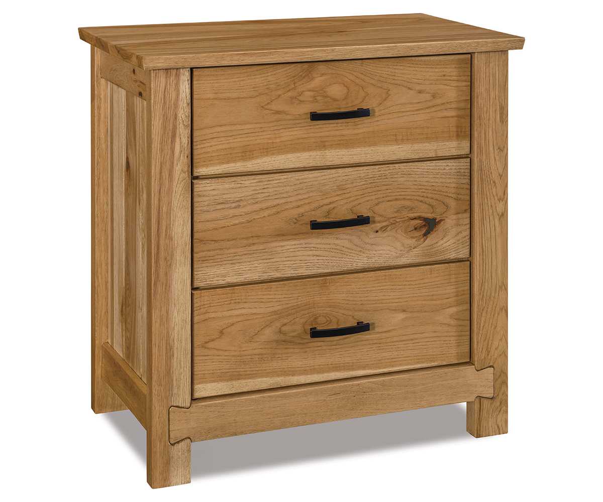 JRW JRDT 029 3 Dovetail 3 Drawer Nightstand