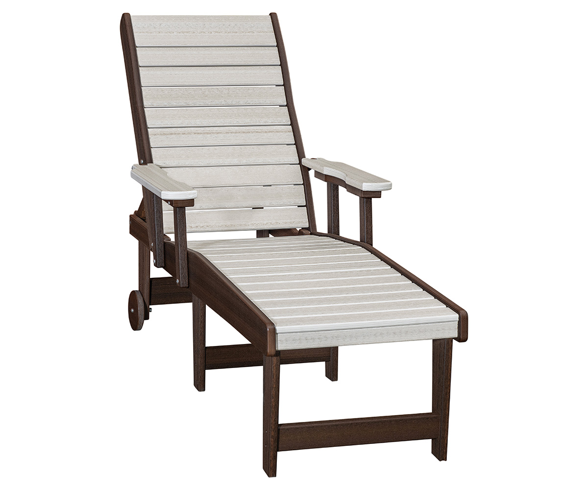 LPF LA Patio 075 Lounge Chair Seashell Brazilian Walnut