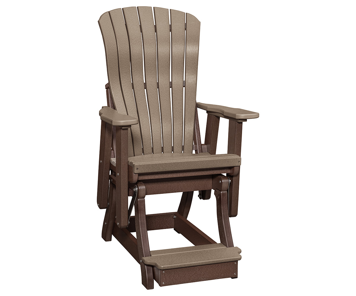 LPF LA Patio Comfy Balcony Glider Chairs Weatherwood Tudor Brown