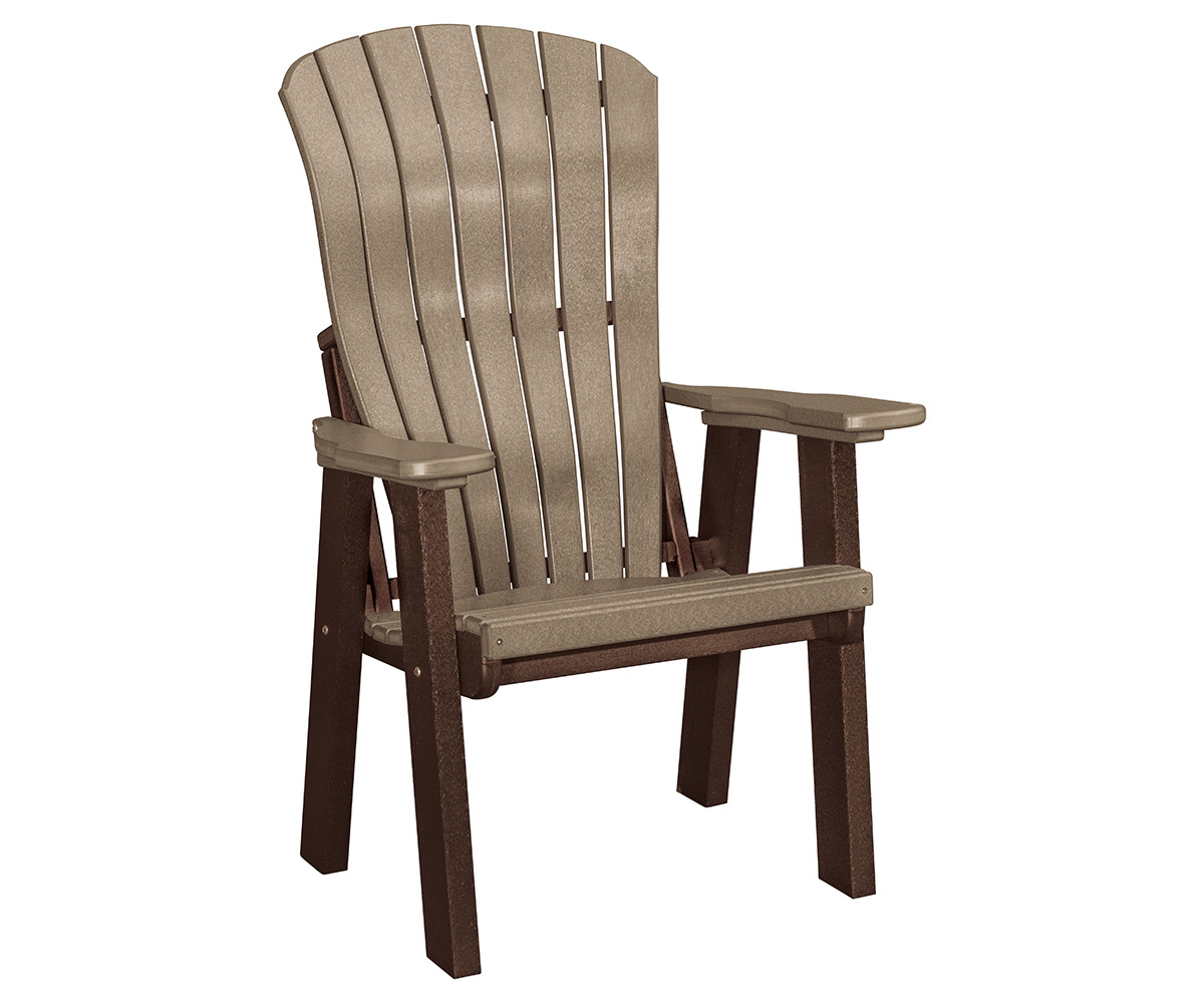 LPF LA Patio Comfy Chair Weatherwood Tudor Brown