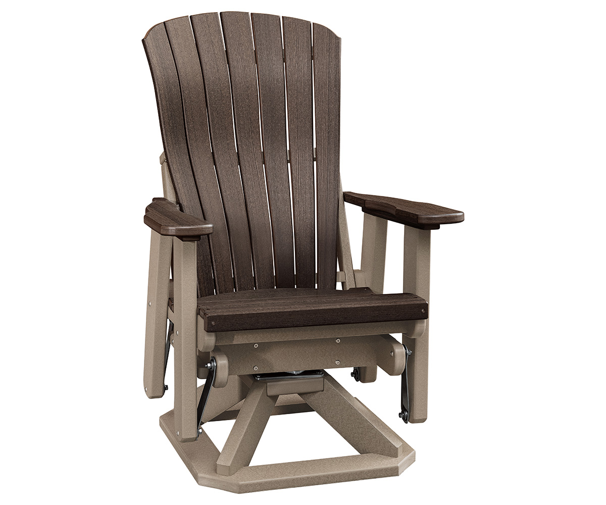 LPF LA Patio Comfy Swivel Glider Brazilian Walnut Weatherwood