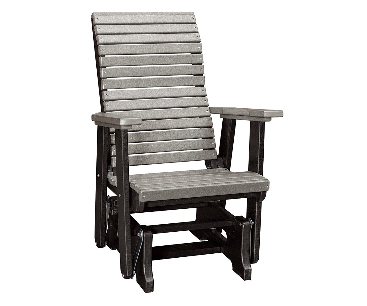 LPF LA Patio High Back Roll Back Glider Light Grey Black e1775143866679