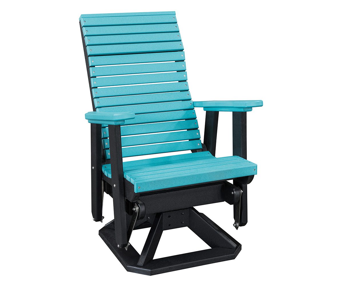 LPF LA Patio High Back Roll Back Swivel Glider Aruba Blue Black e1775143976770