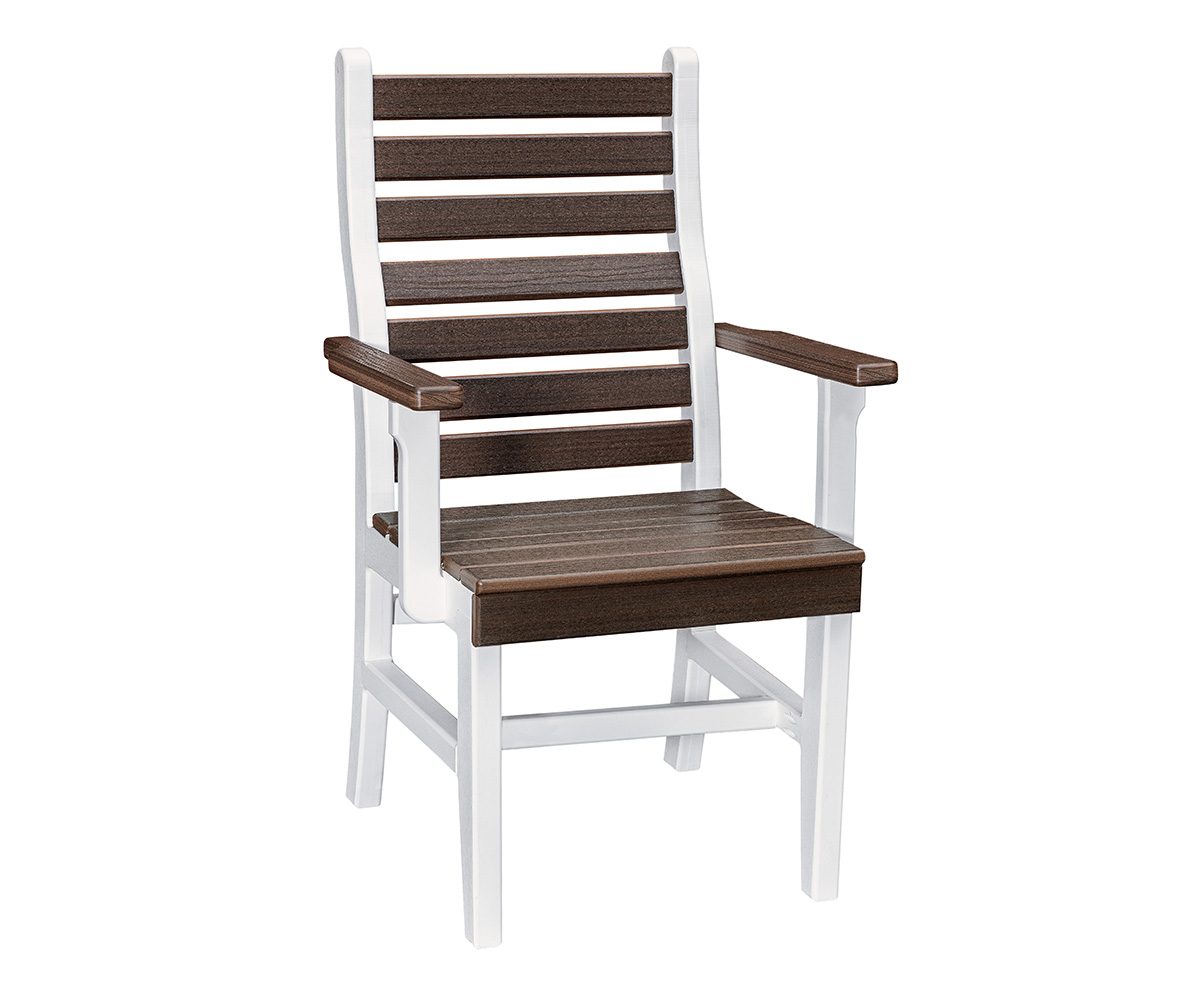 LPF LA Patio Mason Arm Chair Brazilian Walnut White e1775135969269