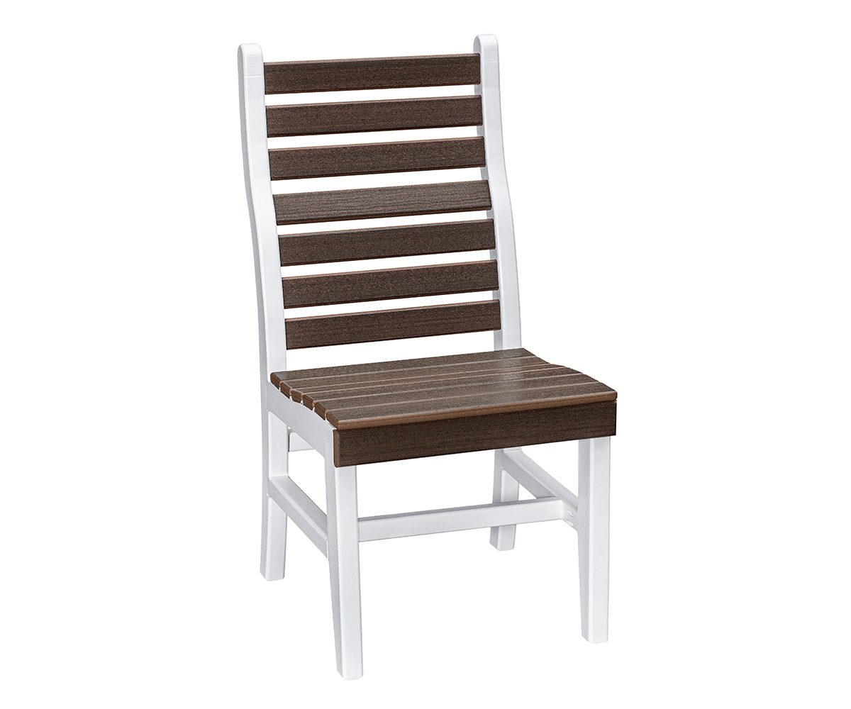 LPF LA Patio Mason Side Chair Brazilian Walnut White e1775135961339