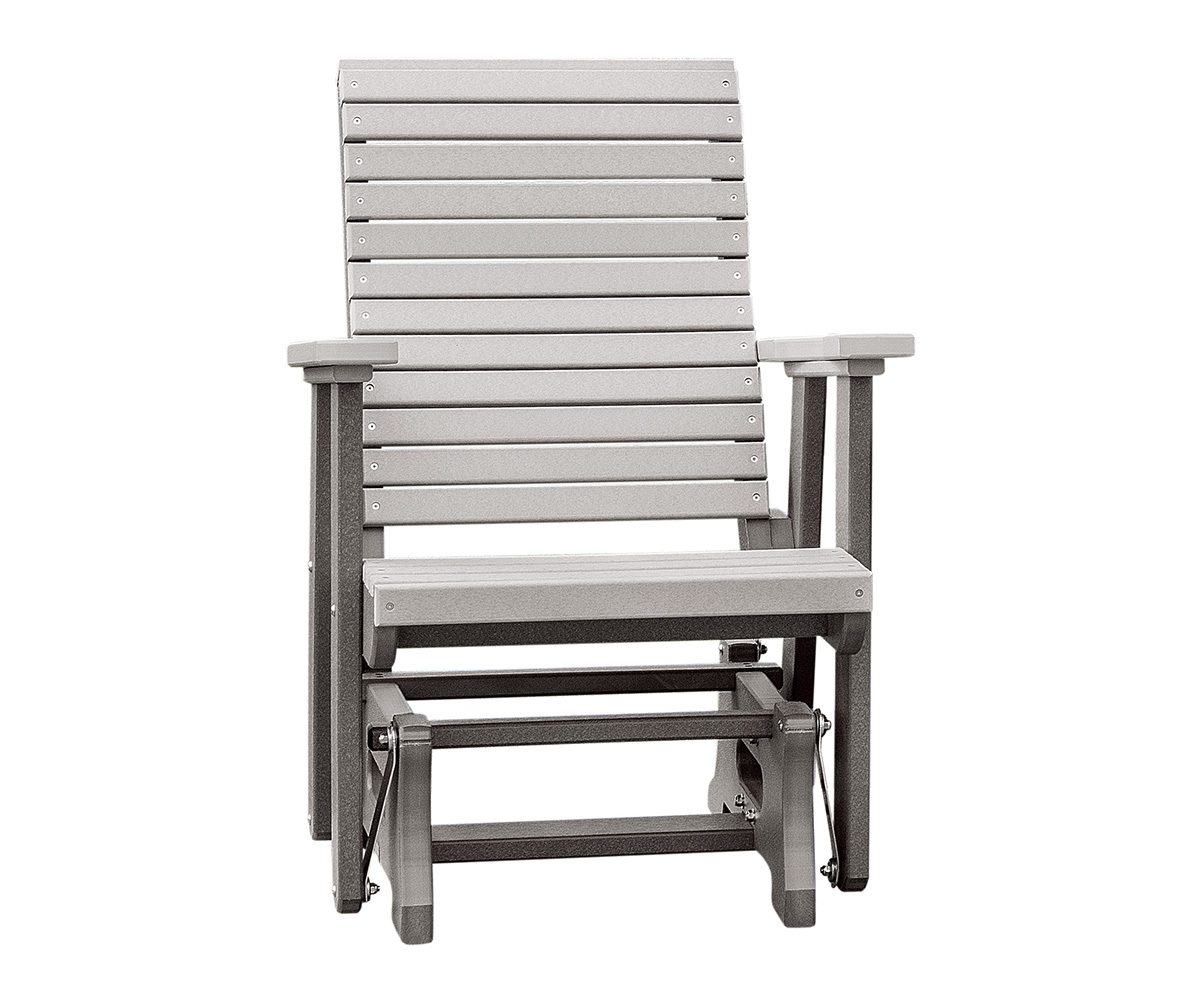 LPF LA Patio Roll Back Glider Light Gray Dark Gray e1775143625732