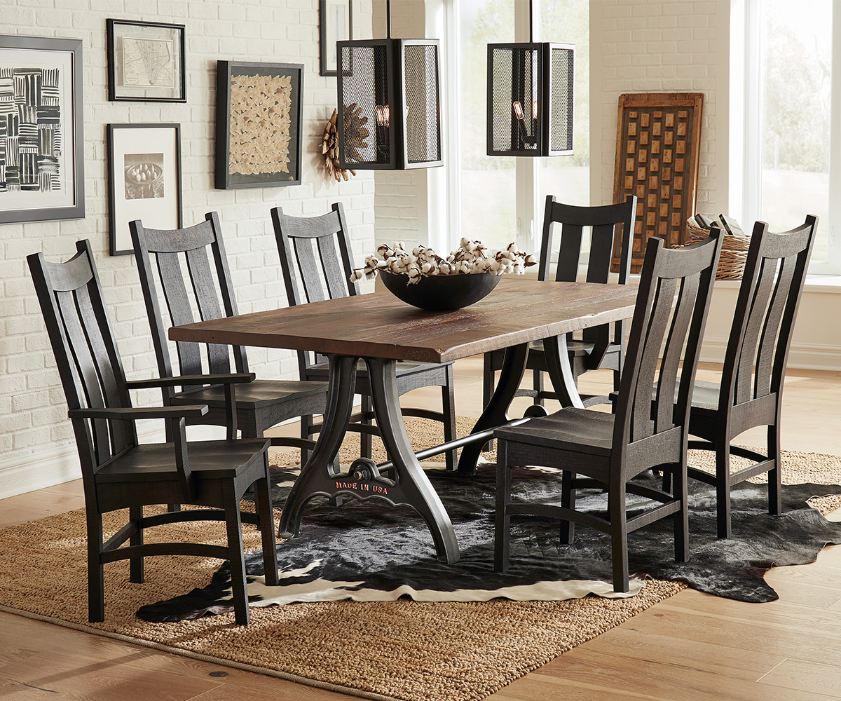 RHY RH Yoder Iron Forge Table Country Shaker Chairs Collection Cropped