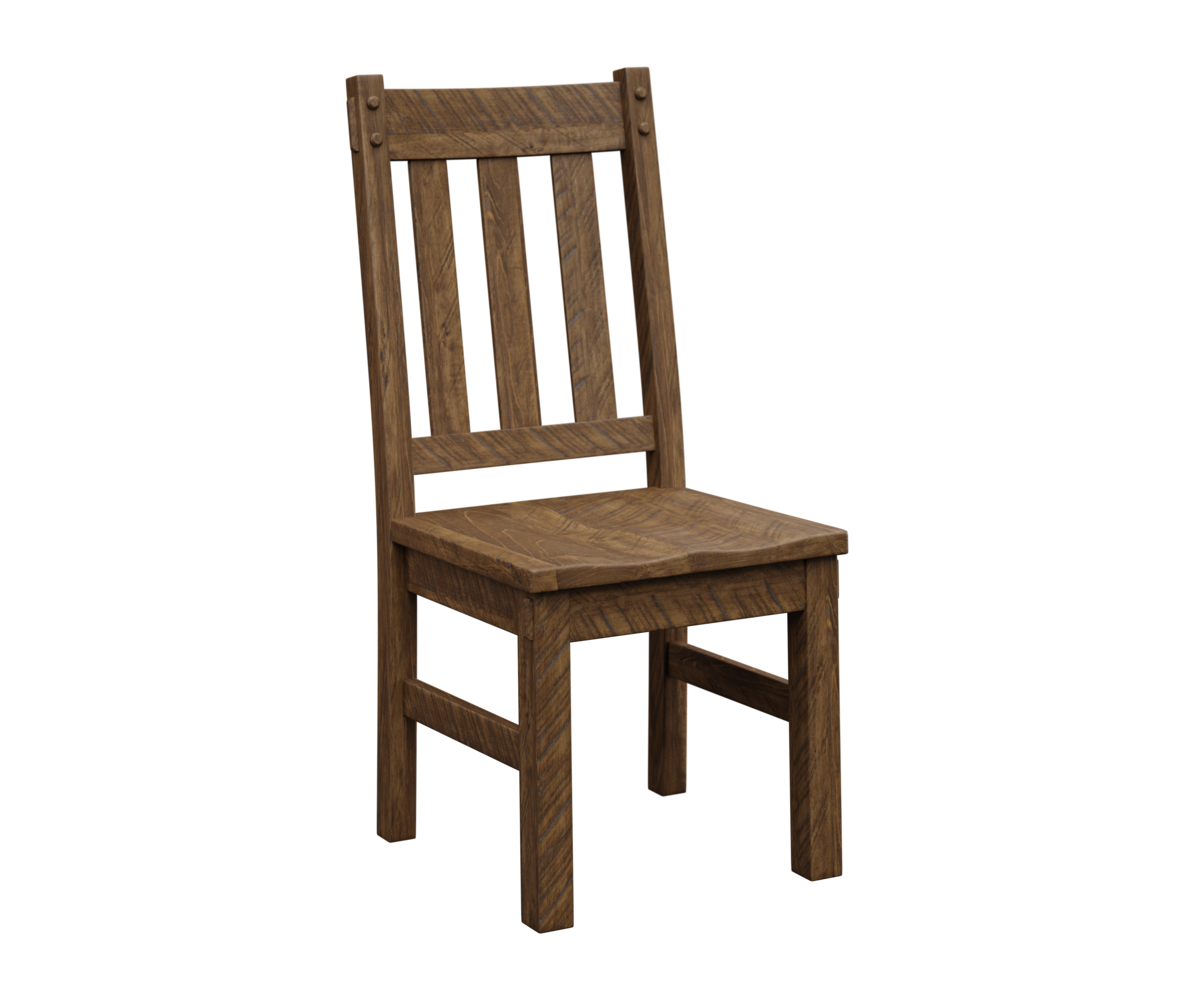 Artisan Chairs Pasadena Dining Side Chair Rough Sawn Brown Maple FC Almond