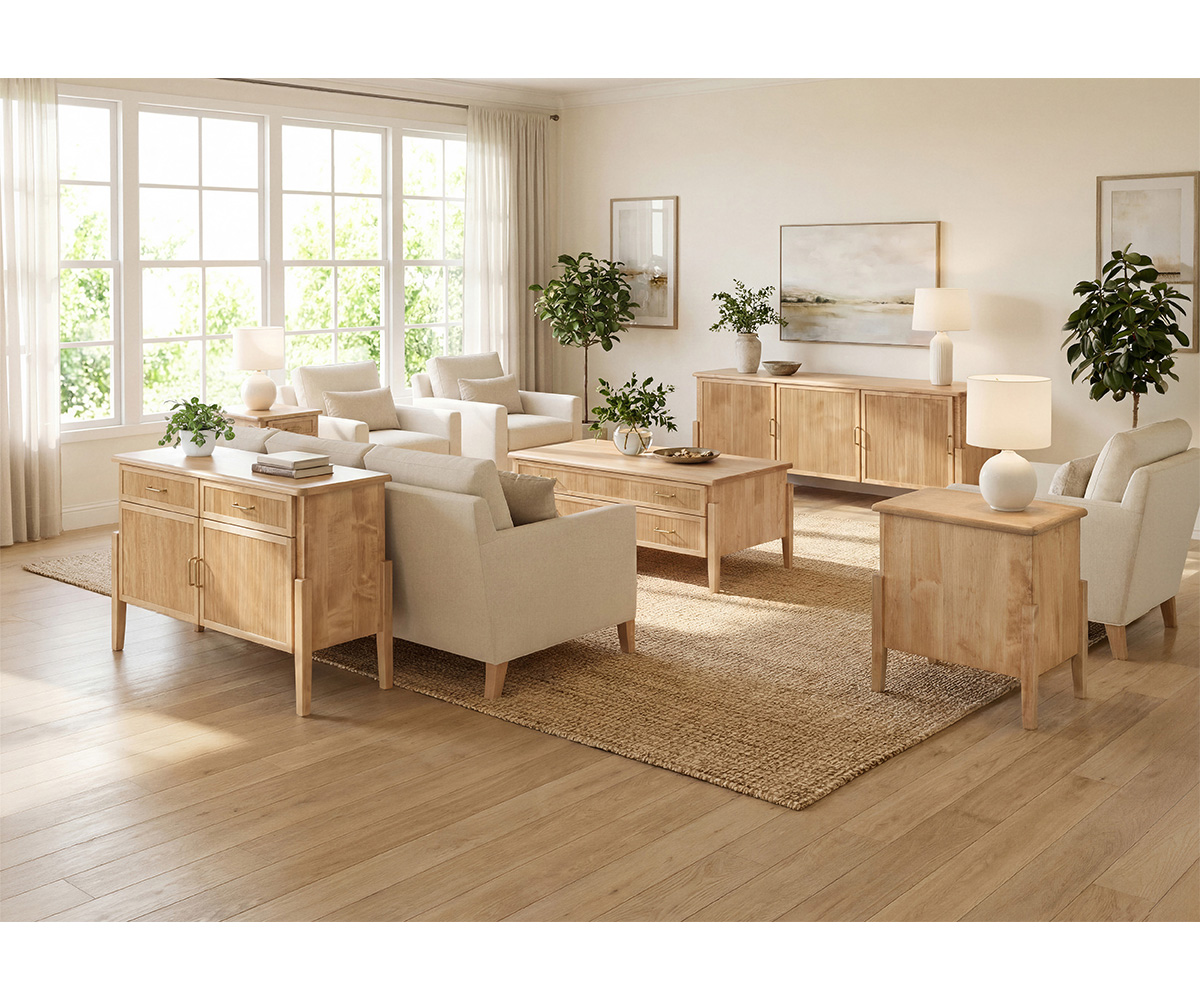 Century Coffee Table with Reeded Front - Image 2