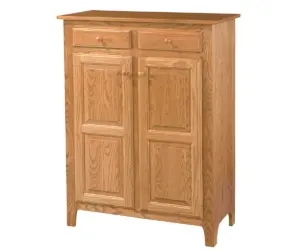 Classic Raised Panel Pie Safe With Drawers