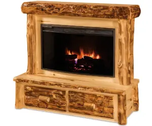 Fireplace with Mantle & Drawers
