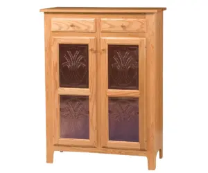 Classic Copper Panel Pie Safe With Drawers